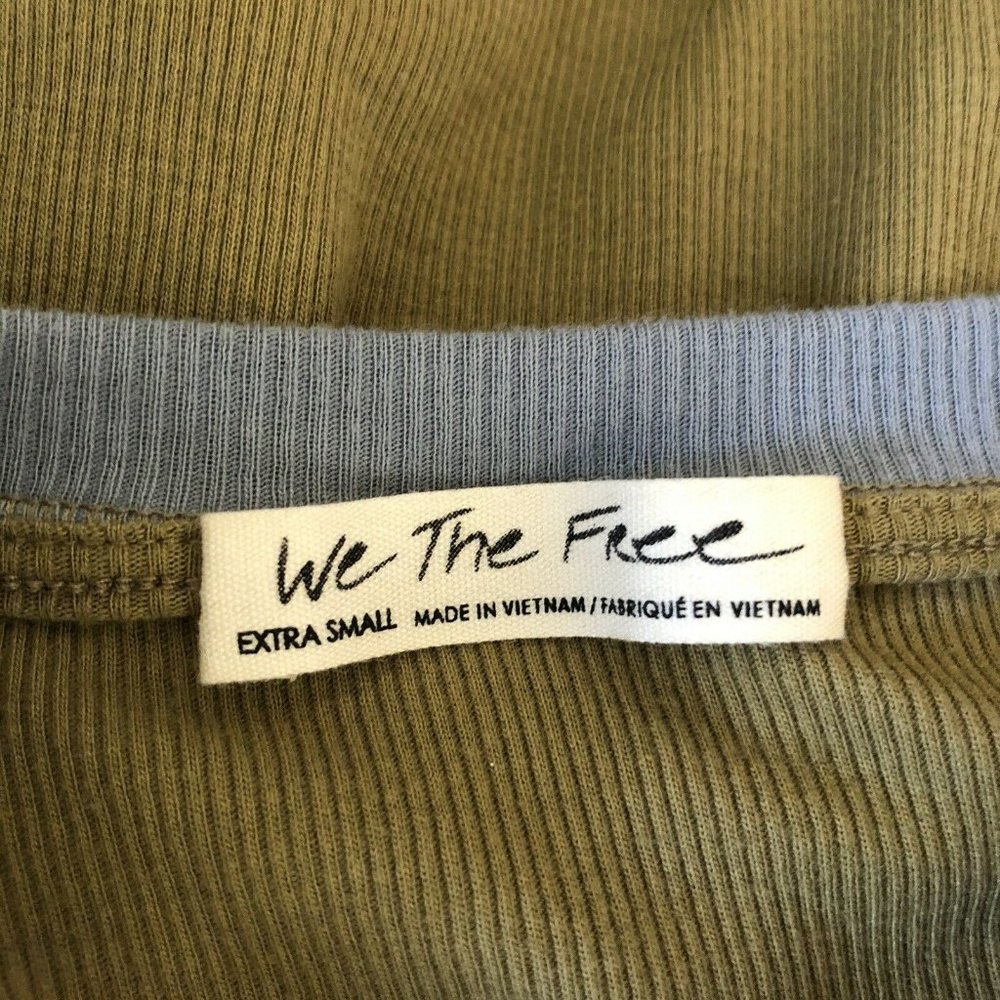 Free People Feelin It Top Relaxed Army Green XS - Picture 7 of 7